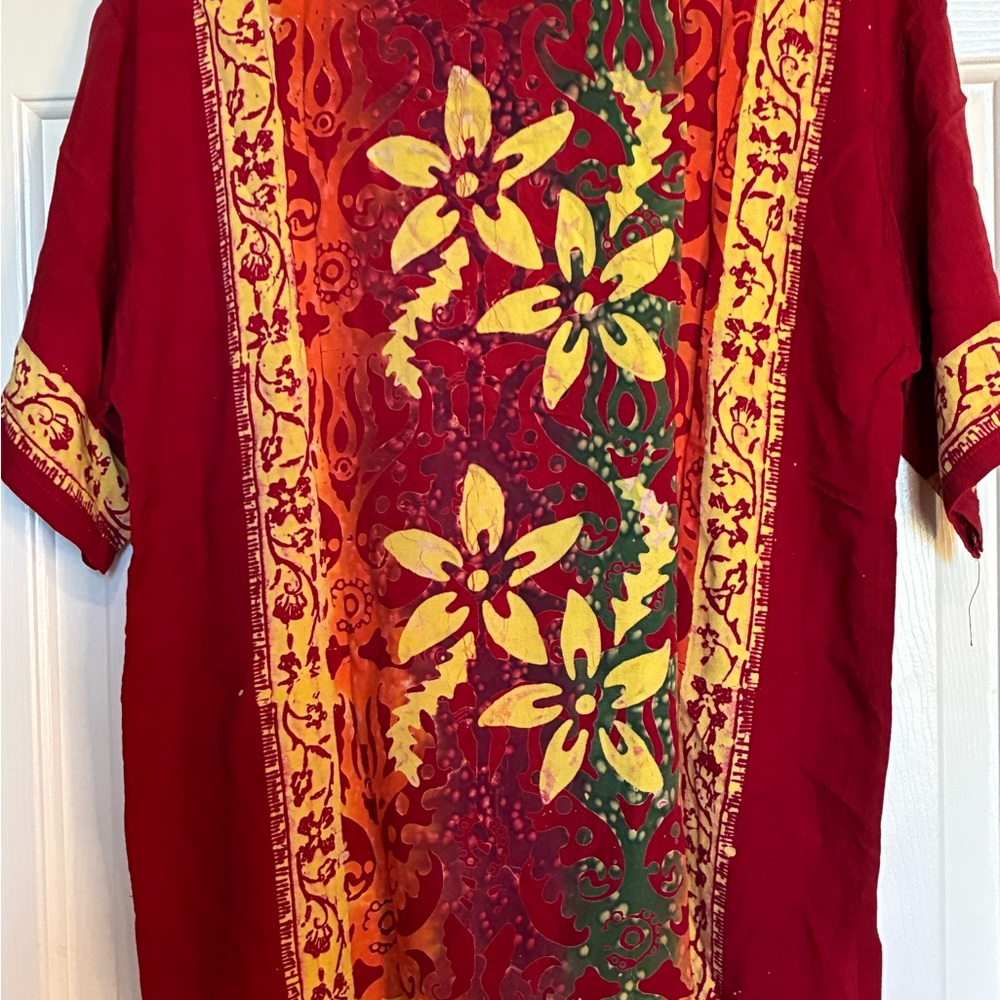 Artisan Ny Red and Yellow Floral Blouse - Picture 5 of 7